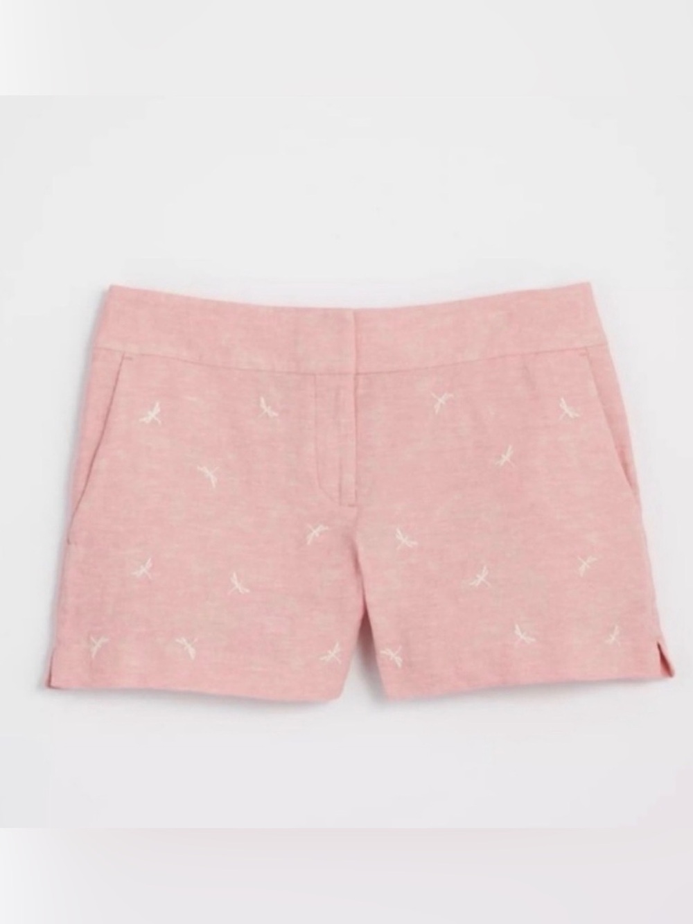 LOFT The Riviera Short in Pink Linen Blend with Dragonflies. EUC. Women’s 14